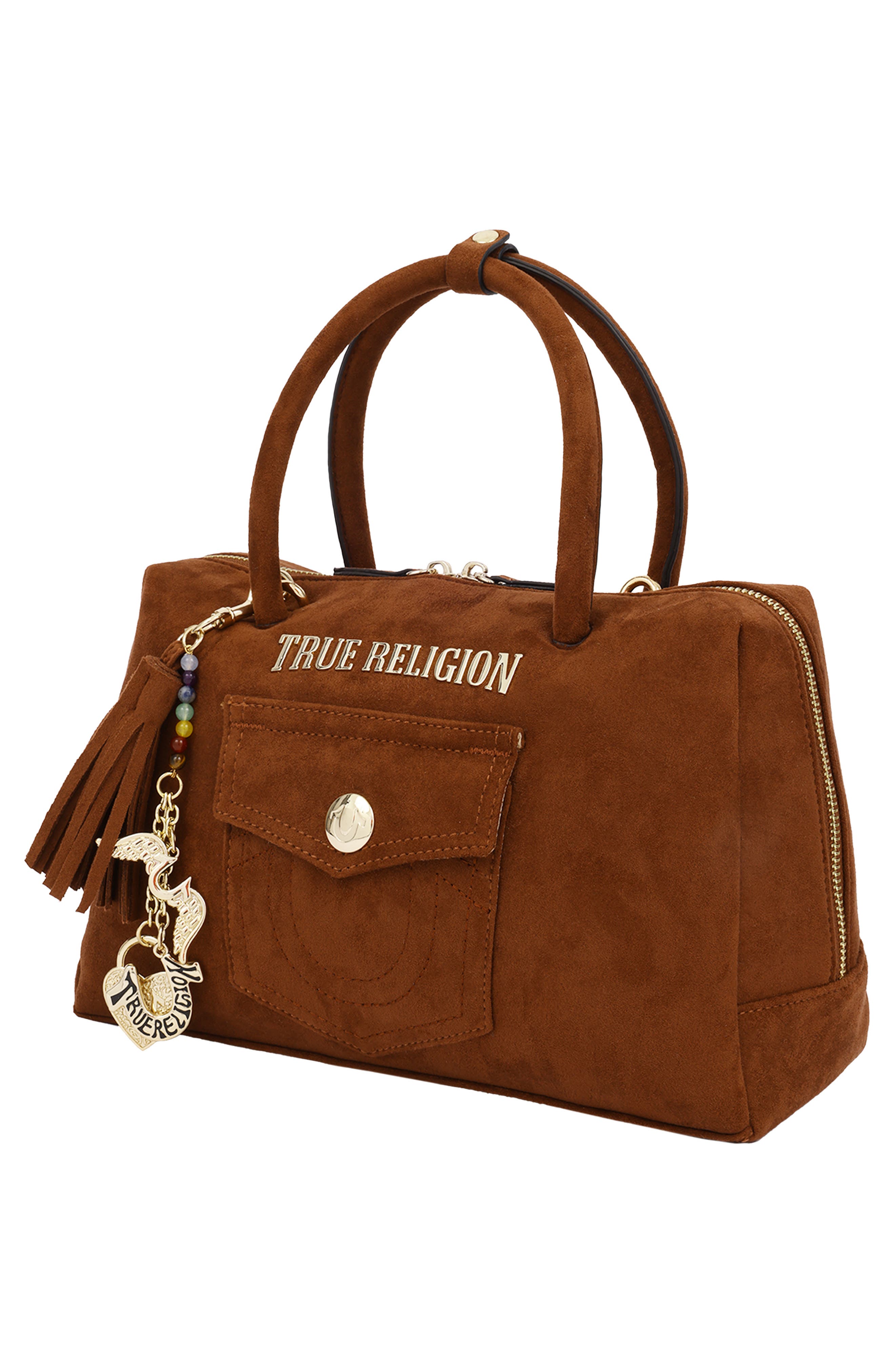 Vintage Chain Satchel Bag, Alternate, color, COGNAC