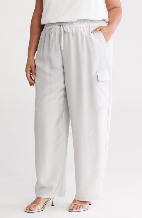 Silk Cargo Pants (Plus)