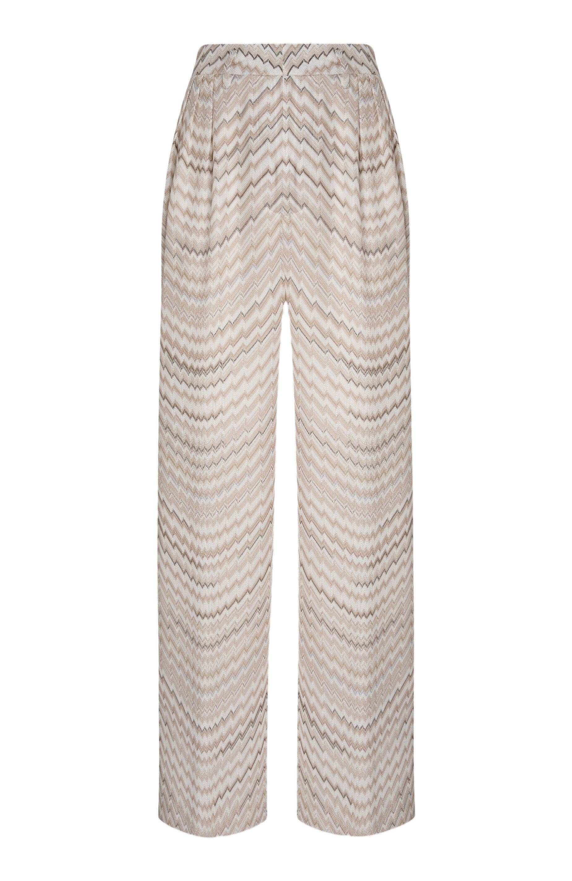 Mid-rise Tailored Pants With Zigzag Pattern - image 4