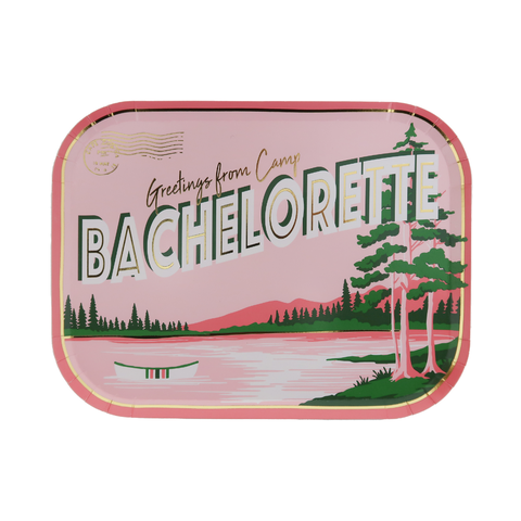 Camp Bachelorette Postcard Dinner Plates
