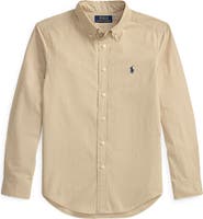 Polo Ralph Lauren Kids' Stripe Cotton Poplin Button-Down Shirt (Nordstrom Exclusive)