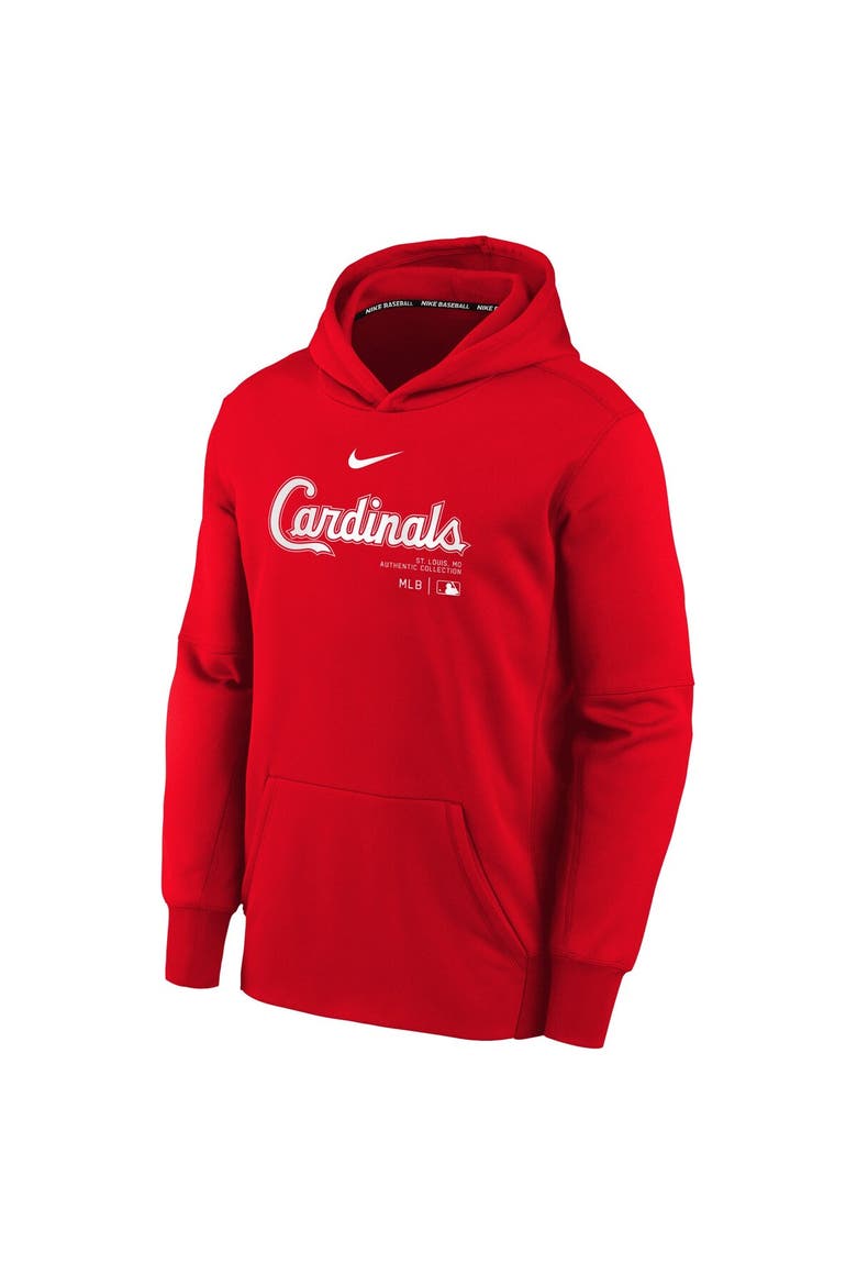 Youth Nike Red St. Louis Cardinals Authentic Collection Performance Pullover Hoodie, Alternate, color, Red