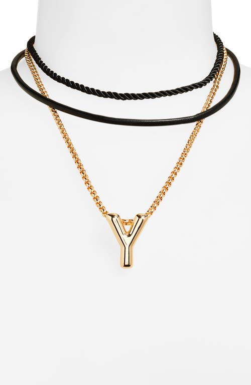 Open Edit Set Of 3 Interchangeable Initial Pendant Necklaces