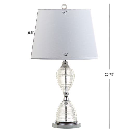 JONATHAN Y JONATHAN Y AUBREY 24" CRYSTAL LED TABLE LAMP, CLEAR 
