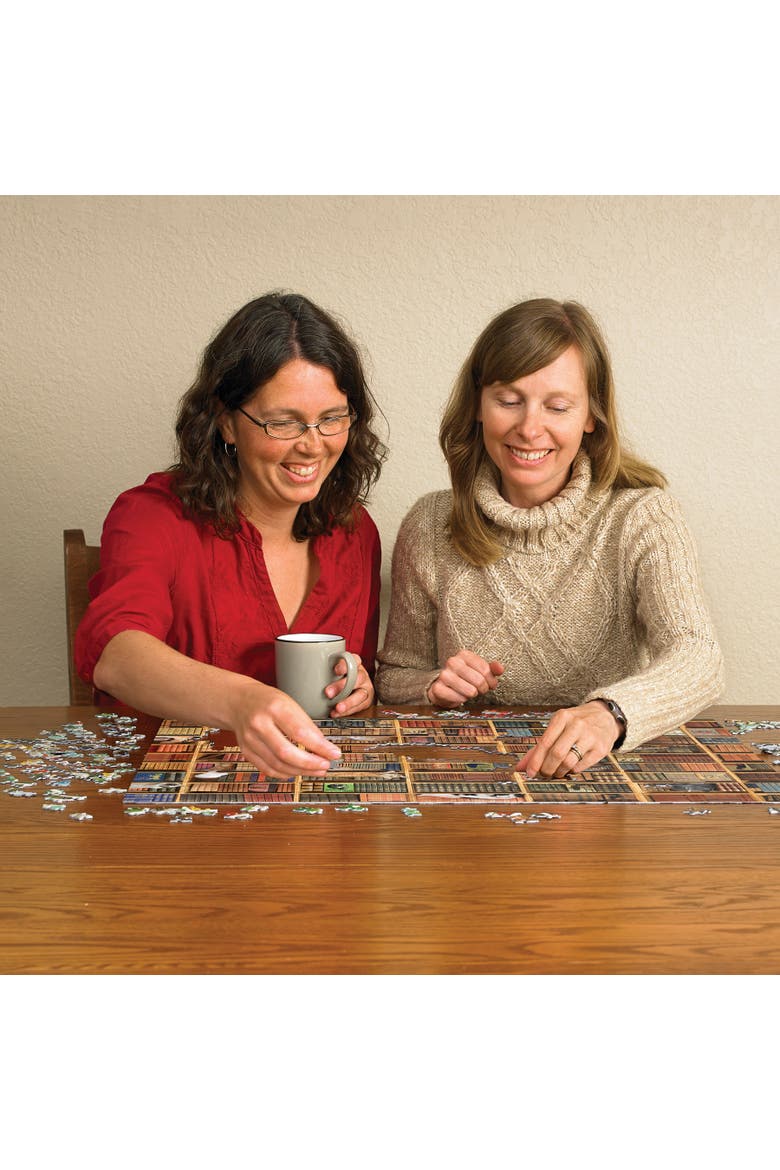 The Cat Library 1000 Piece Puzzle, Alternate, color, Multicolored