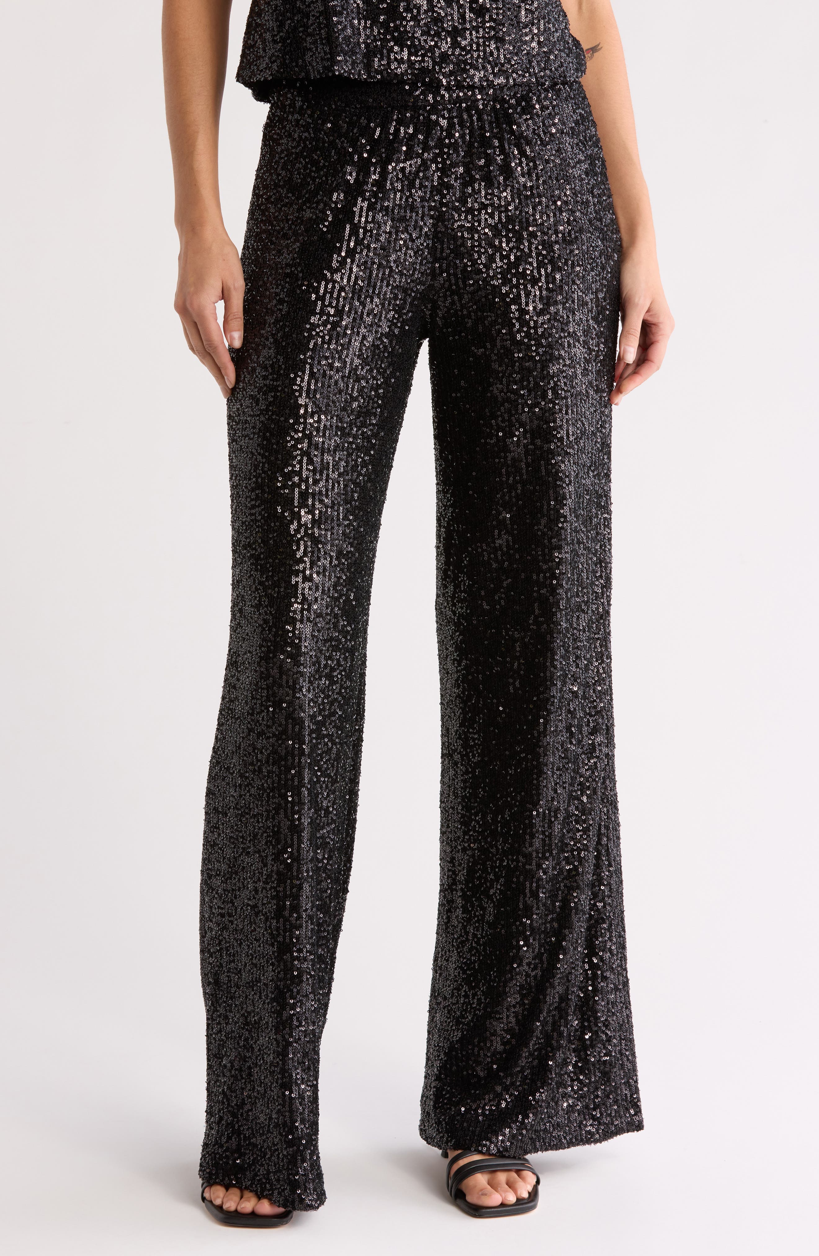 Ramy Brook Lavenia Wide Leg Sequin Pants