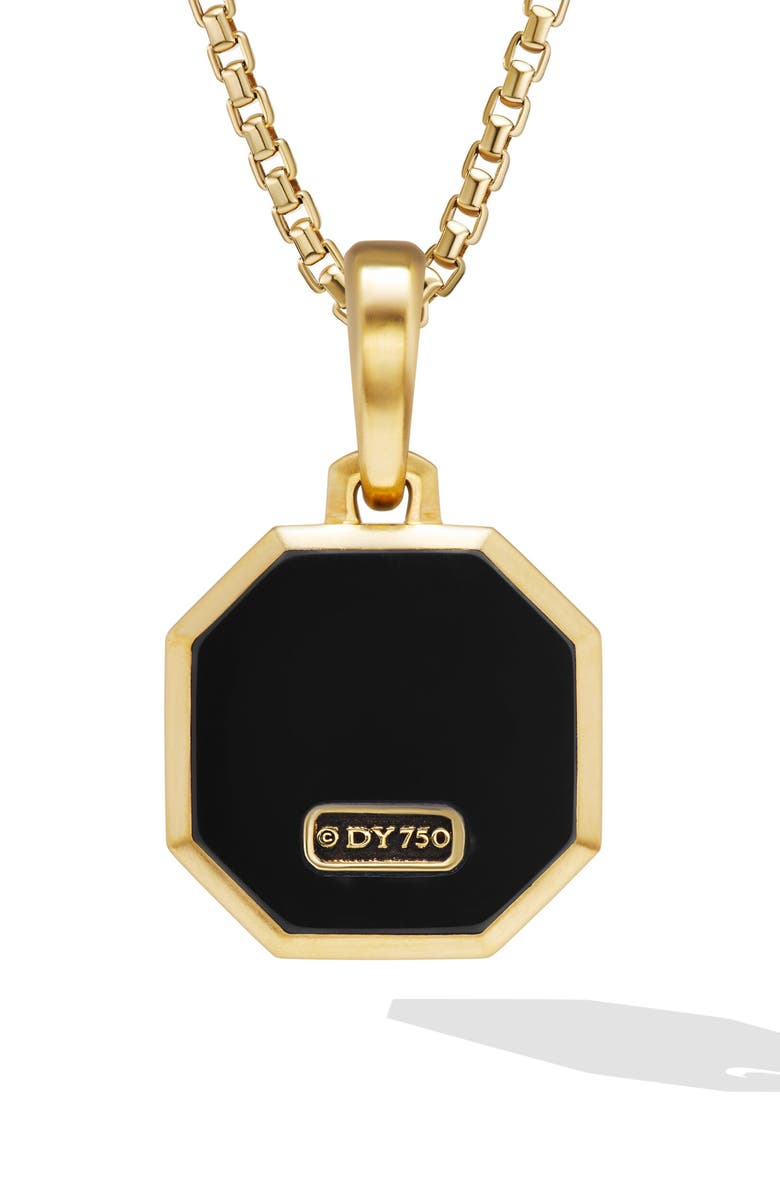 David Yurman Faceted Stone Amulet Pendant in 18K Yellow Gold, Alternate, color, Black Onyx/ 18K Gold