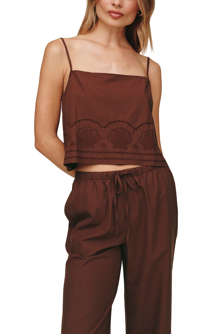 Button Back Camisole, Alternate, color, SEA GLASS BROWN