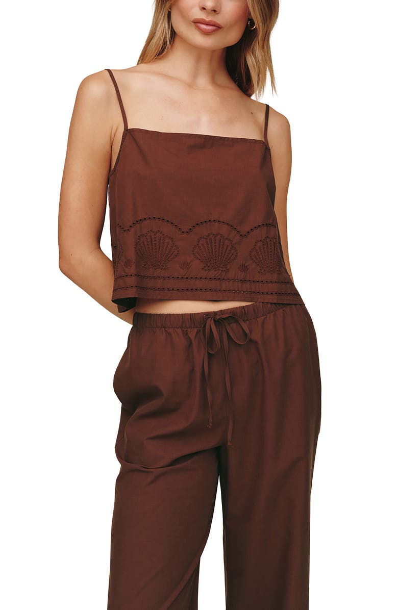 Bella Dahl Button Back Camisole, Alternate, color, Sea Glass Brown