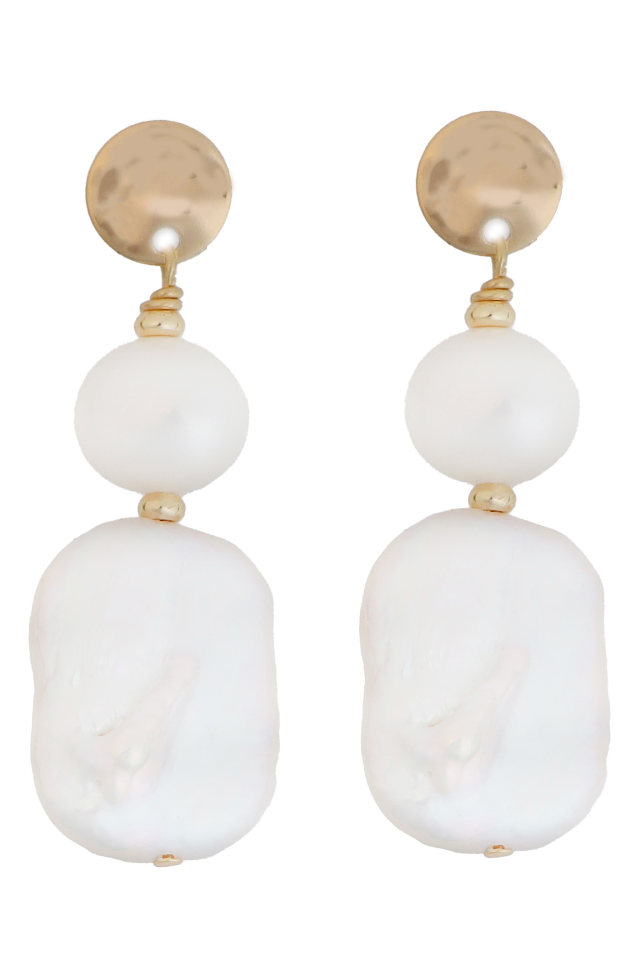 Panacea Genuine Pearl Drop Earrings