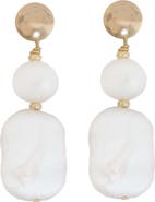 Panacea Genuine Pearl Drop Earrings