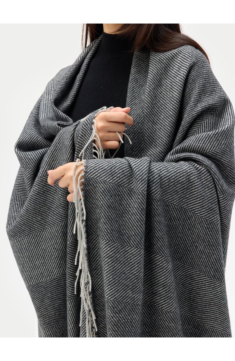 GOBI Mongolian Cashmere Cashmere Super Soft Throw, Alternate, color, Charcoal