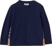 Burberry Check Patch Wool Cashmere Sweater