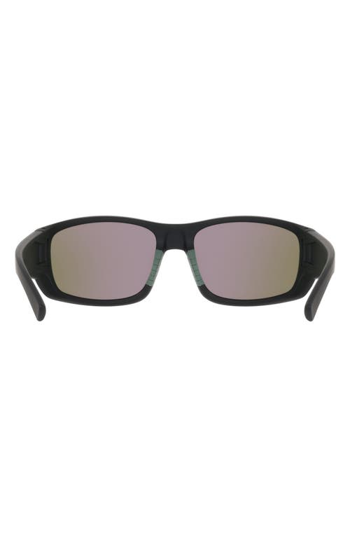 Dragon 64mm Oversize Rectangular Sunglasses In Matte Black/green Mirror