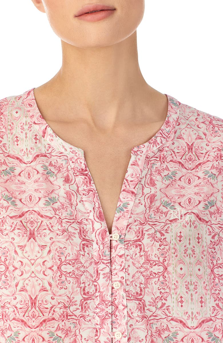 Lauren Ralph Lauren Print Long Sleeve Caftan, Alternate, color,