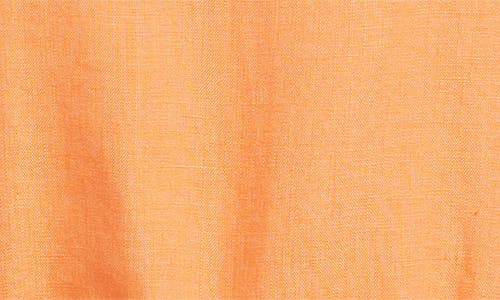 Tommy Bahama Coastalina Long Sleeve Linen Fit & Flare Dress In Crisp Orange