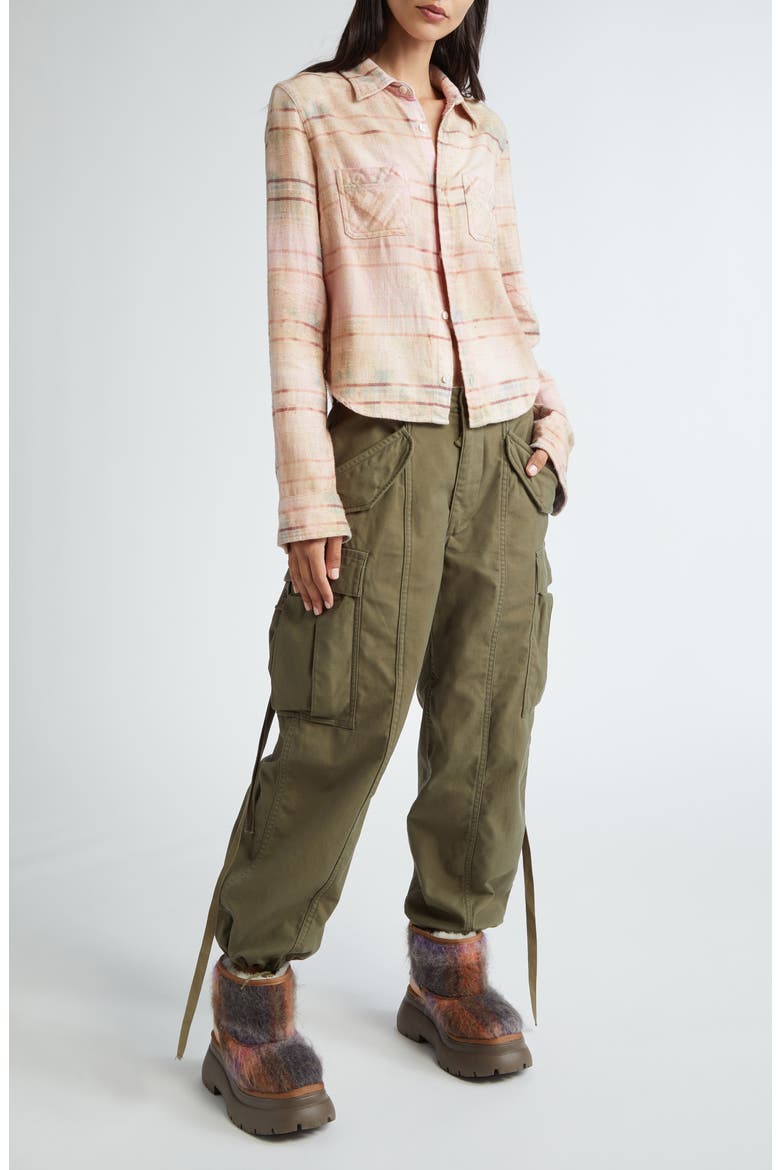 Cotton Twill Parachute Cargo Pants, Alternate, color, VINTAGE OLIVE DRAB