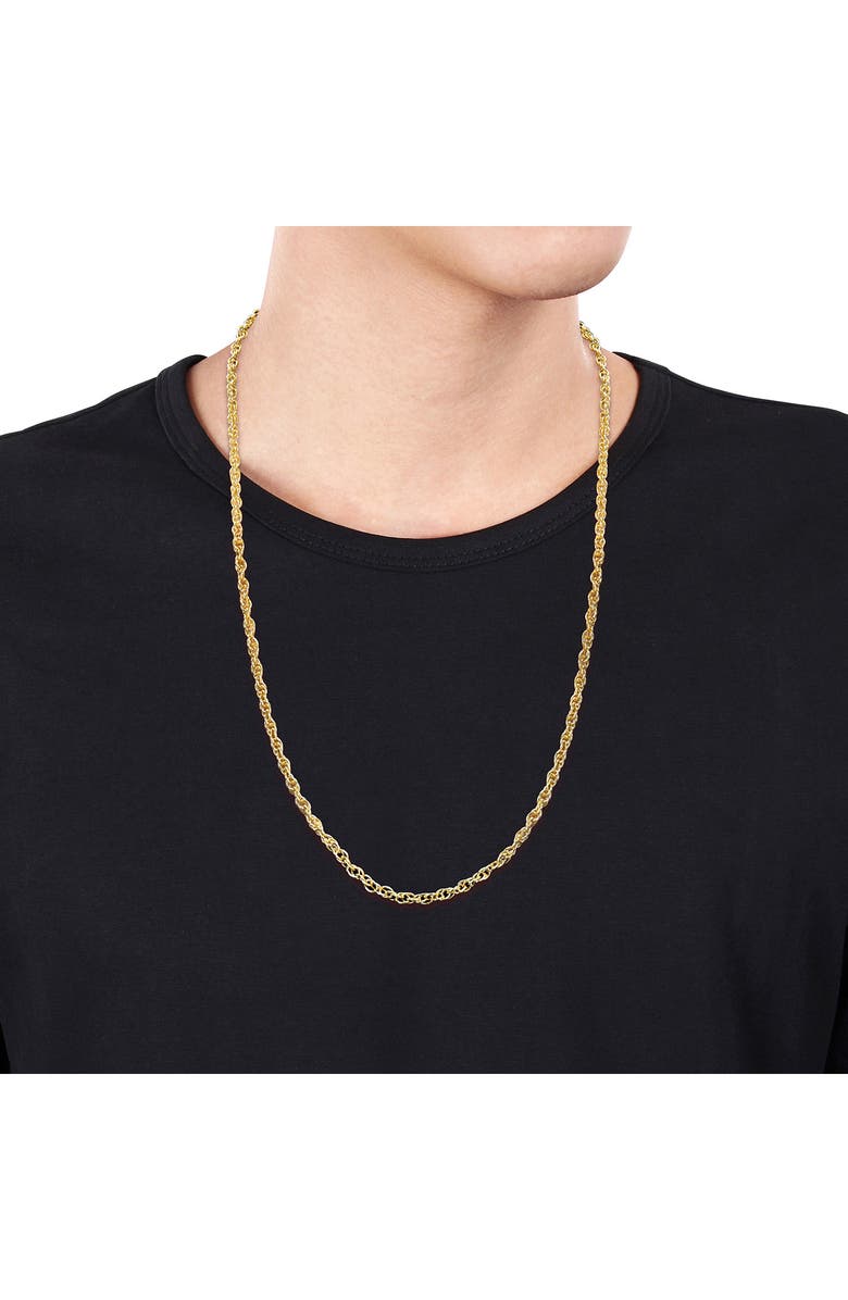 DELMAR Singapore Chain Necklace, Alternate, color, Yellow