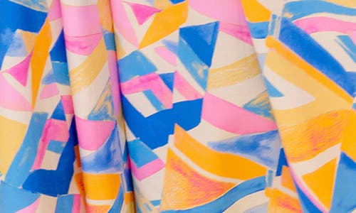Flying Tomato Geometric Print Cotton Midi Sundress