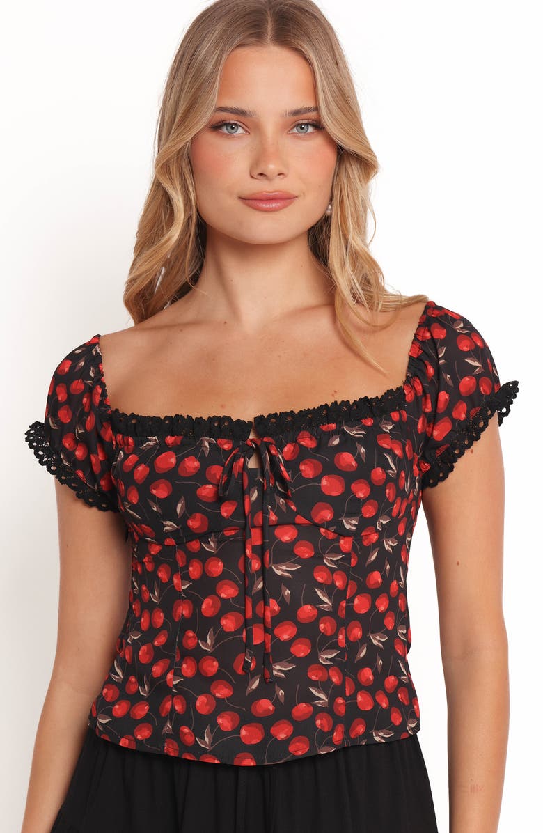 Petal & Pup Wello Bustier Top, Alternate, color, Cherry