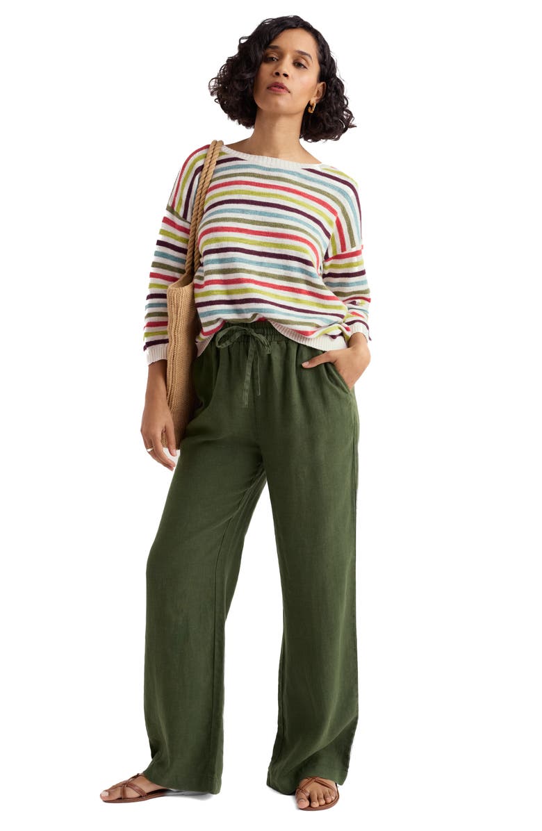 Seasalt Cornwall Knavock Stripe Organic Cotton & Linen Sweater, Alternate, color, Mini Cornish Carnelian Multi