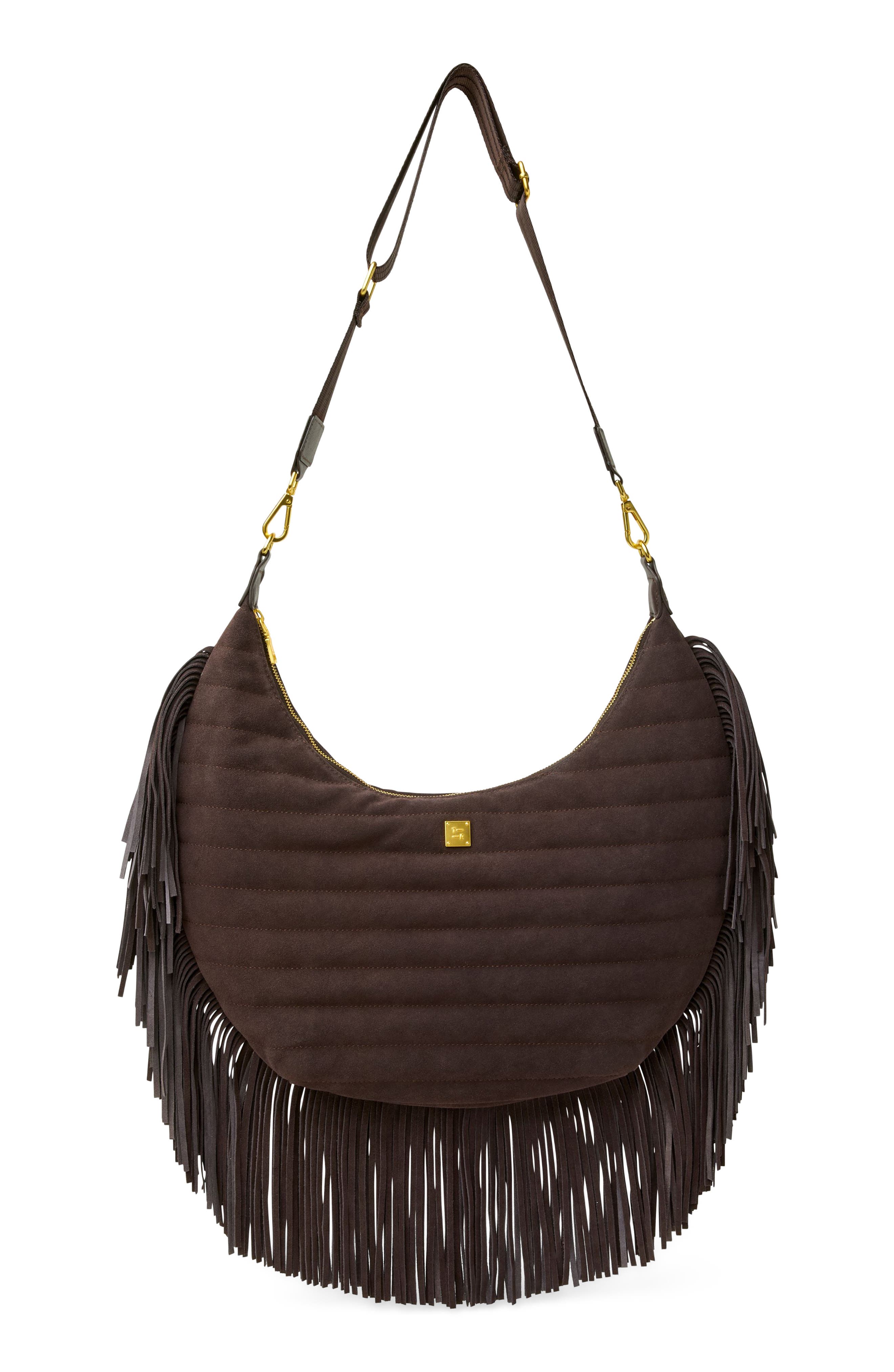 Songbird Suede Hobo, Alternate, color, BRUNETTE SUEDE