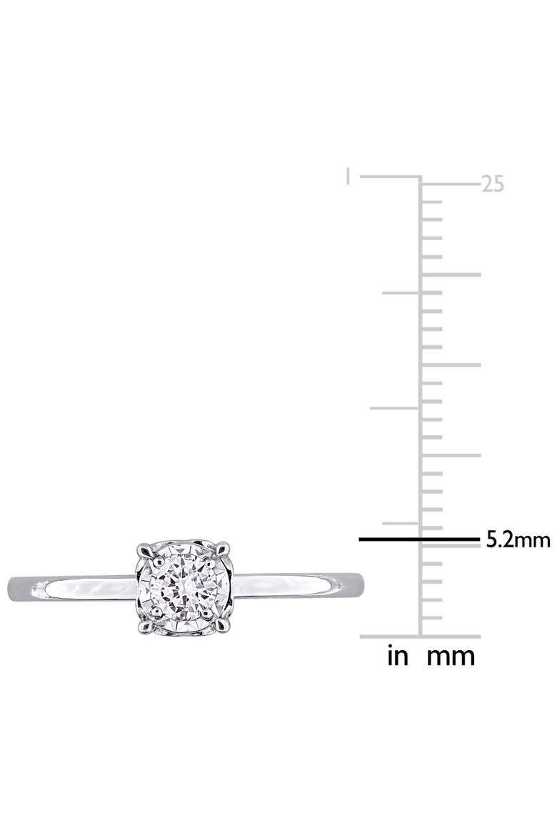 1/5 CTW Lab Grown Diamond Engagement Ring 14k, Alternate, color, White Gold