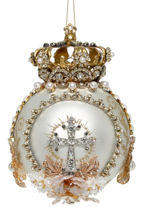 Crown Jewels Ornament, White