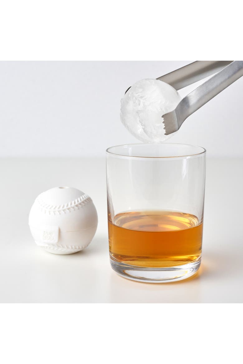 Baseball Silicone Ice Mold, Alternate, color, White