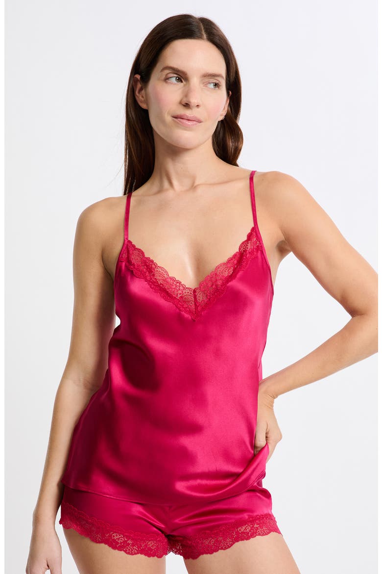 Milky Silk Camisole, Alternate, color, PETUNIA