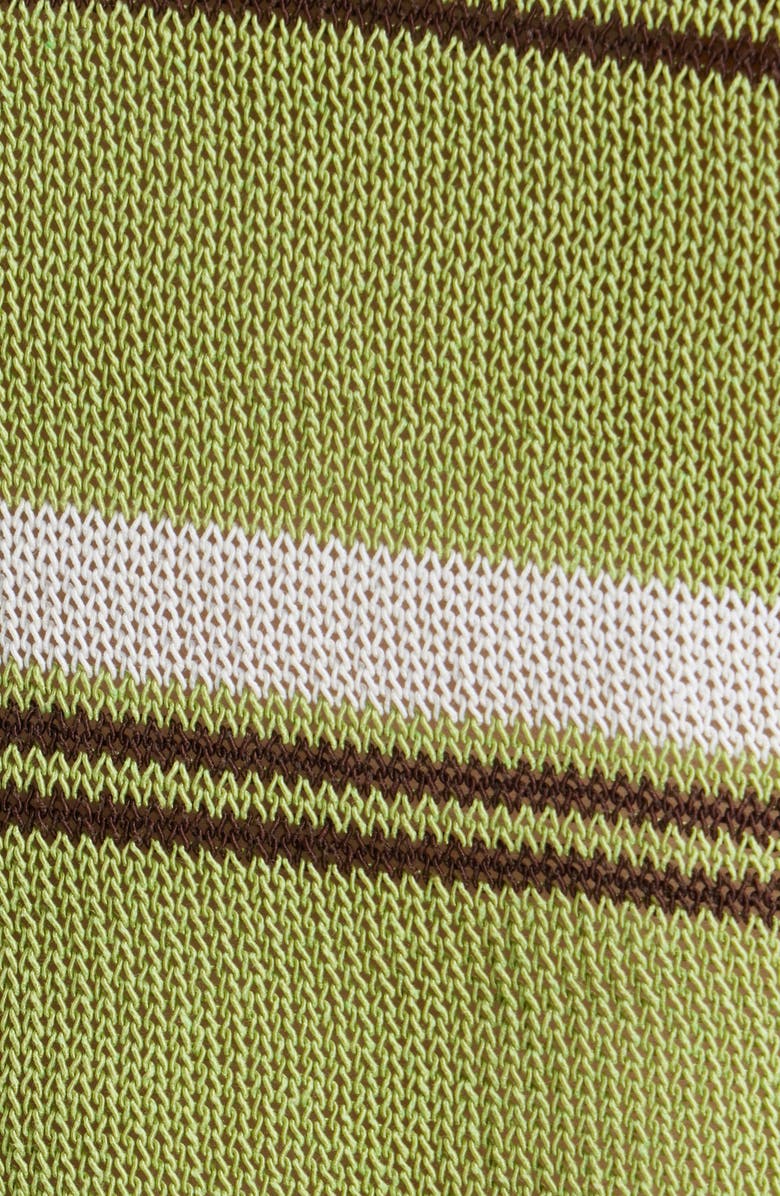 MANGO Stripe Jersey Polo Sweater, Alternate, color, Green