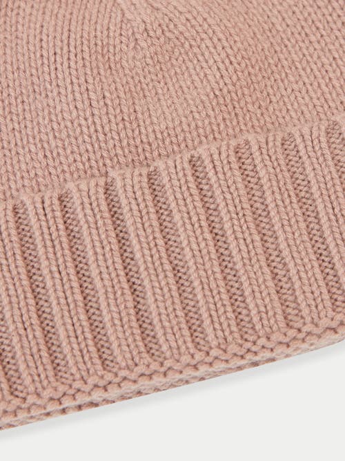 Gobi Mongolian Cashmere Cashmere Rib Knit Hat /unisex/ In Pink