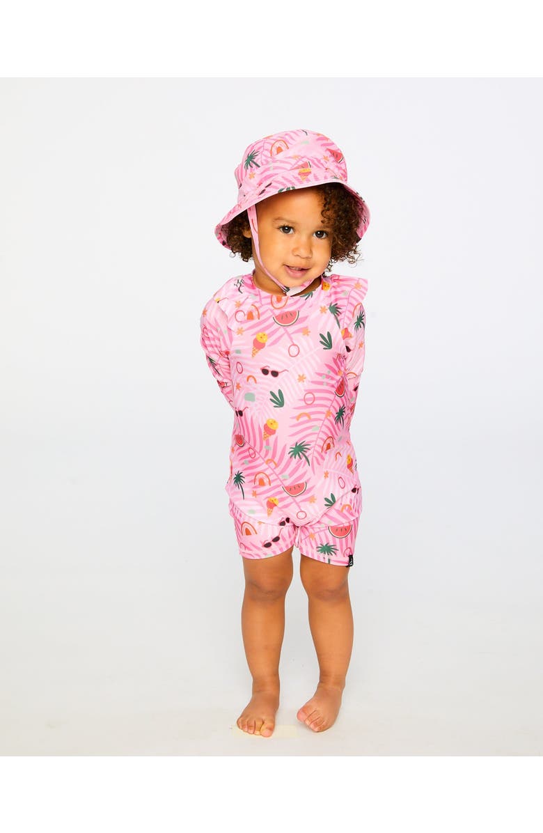 Deux par Deux Wide Brim Beach Beach Hat, Alternate, color, Beach Print Rose