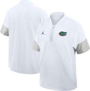 Jordan Brand Men's Jordan Brand White Florida Gators 2025 Sideline Coaches Lightweight Short Sleeve Jacket