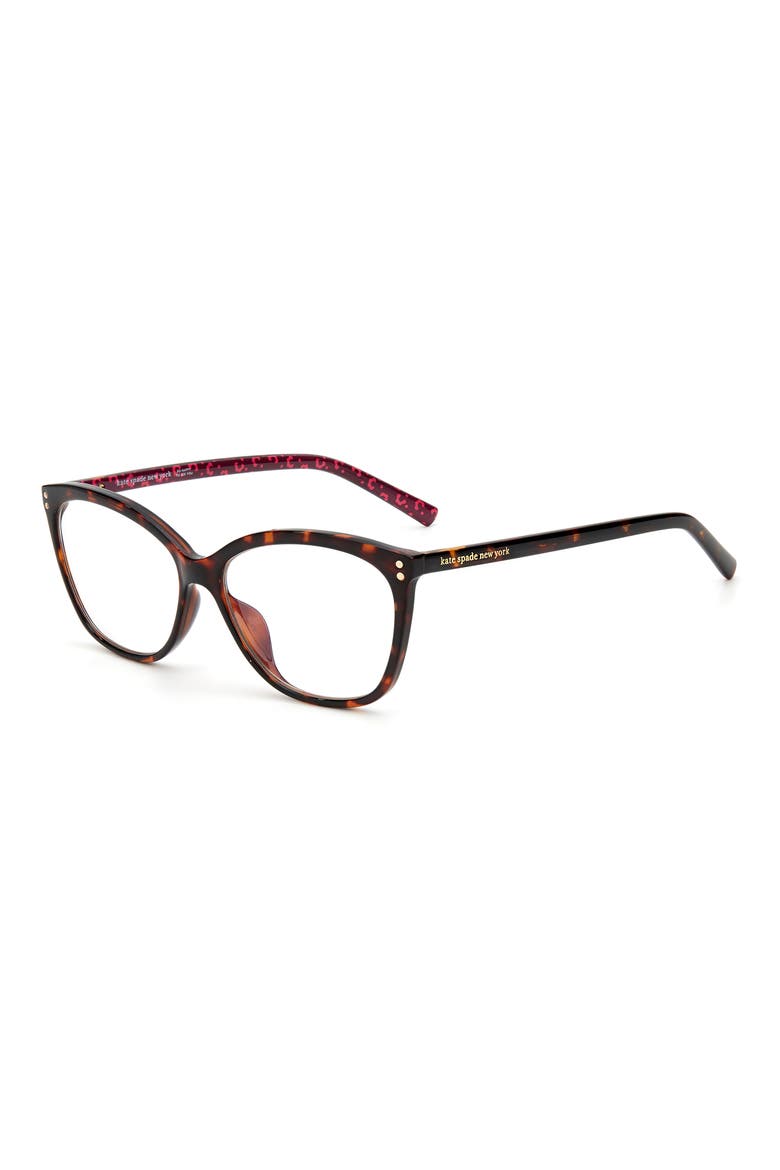 milena 55mm blue light blocking reading glasses, Alternate, color, DARK HAVANA
