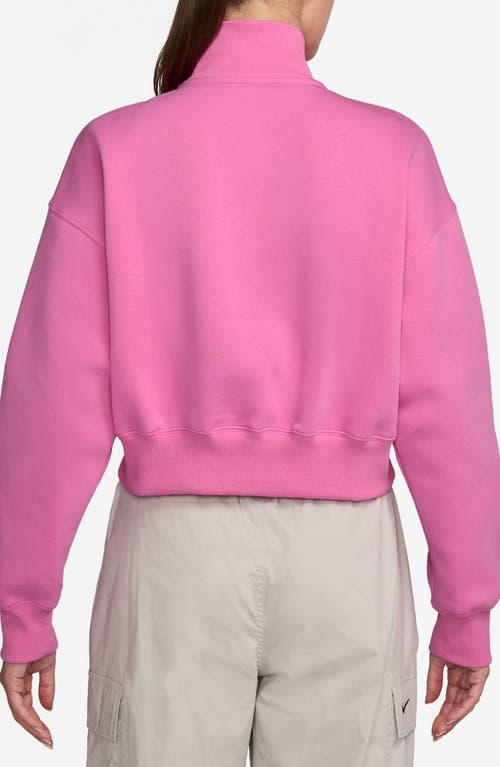 Nike Sportswear Phoenix Fleece Crop Sweatshirt In Pink
