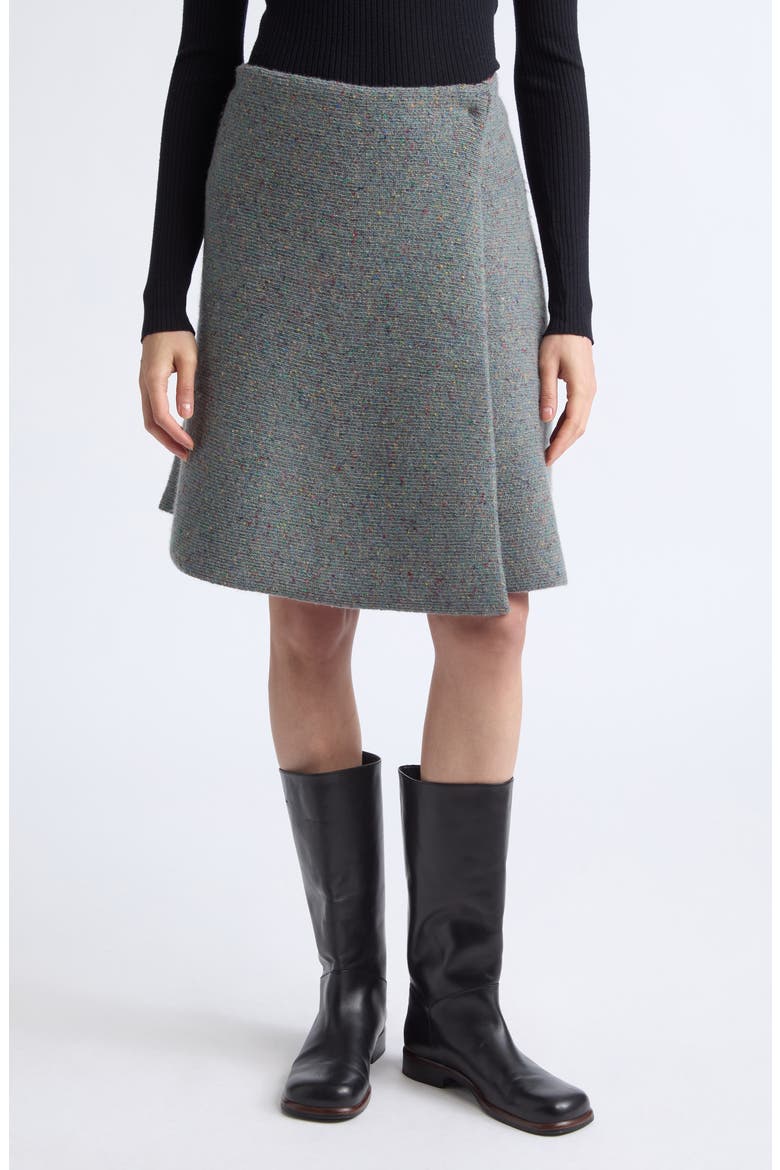 Capucine Wool Donegal Sweater Skirt, Main, color, BLUE MULTI