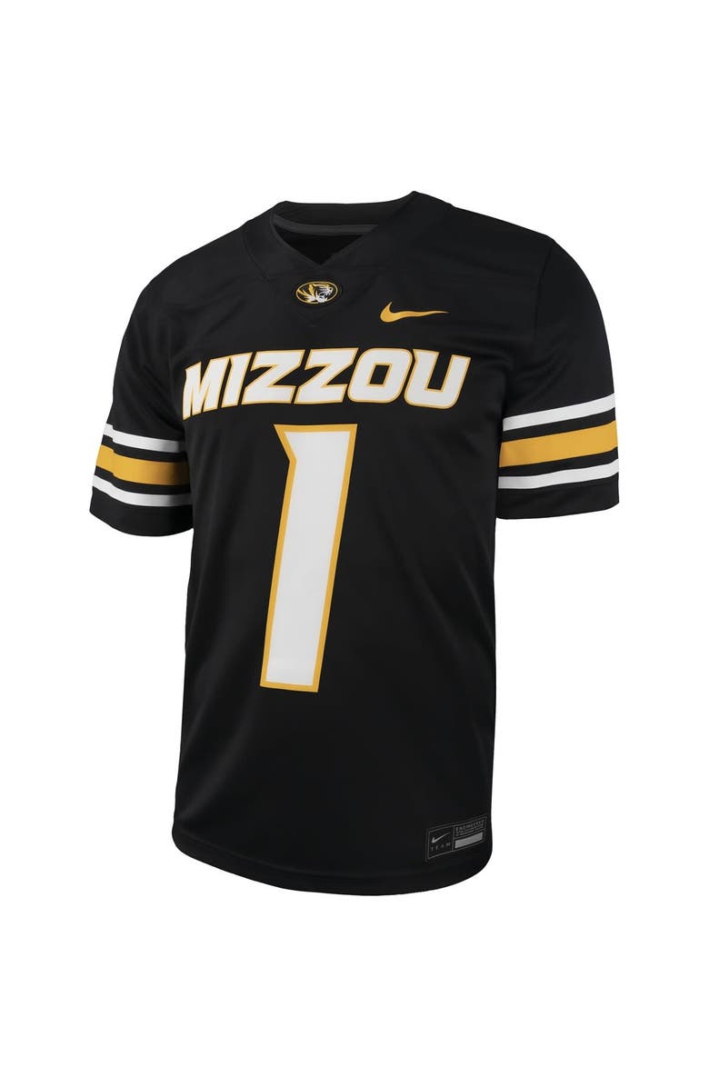 Nike Men's Nike #1 Black Missouri Tigers Untouchable Football Replica Jersey, Alternate, color, Black