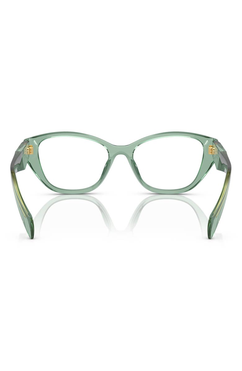 Prada 53mm Square Optical Glasses, Alternate, color, Dark Green