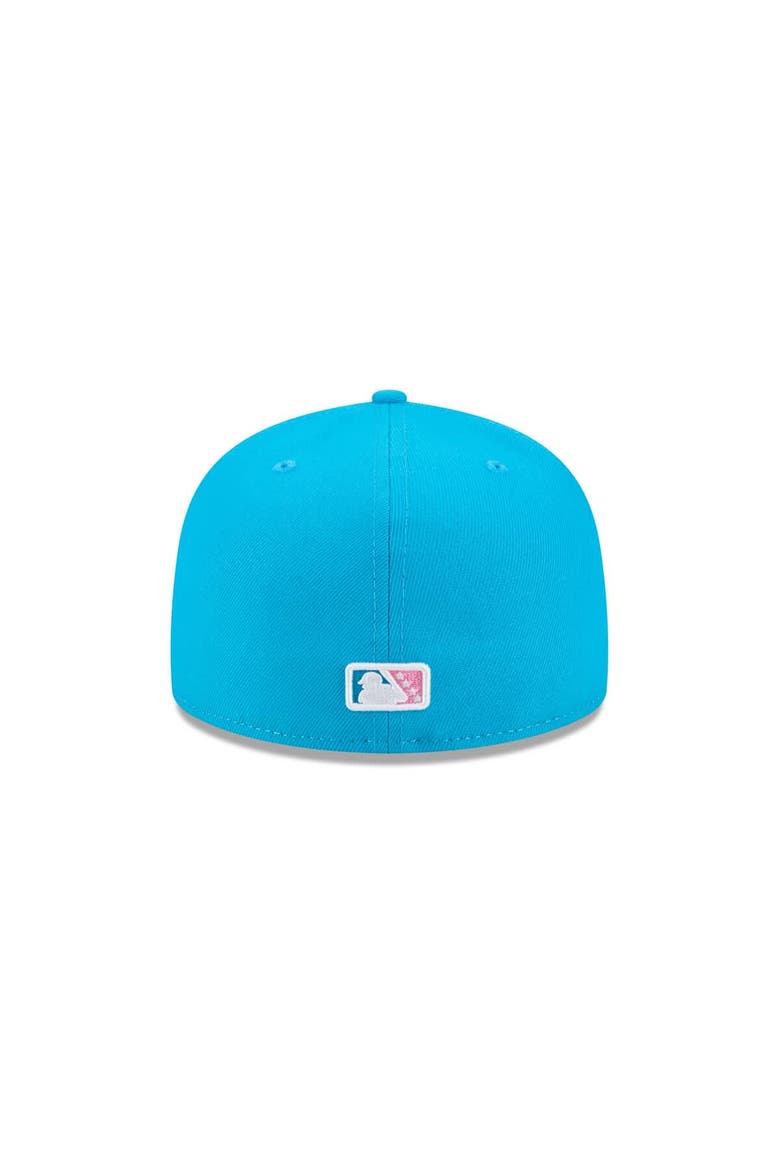 Men's New Era  Pink Jacksonville Jumbo Shrimp Theme Nights 59FIFTY Fitted Hat, Alternate, color, Pink
