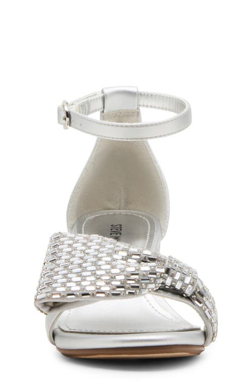 Steve Madden Kids' Jabigal Ankle Strap Sandal In Silver