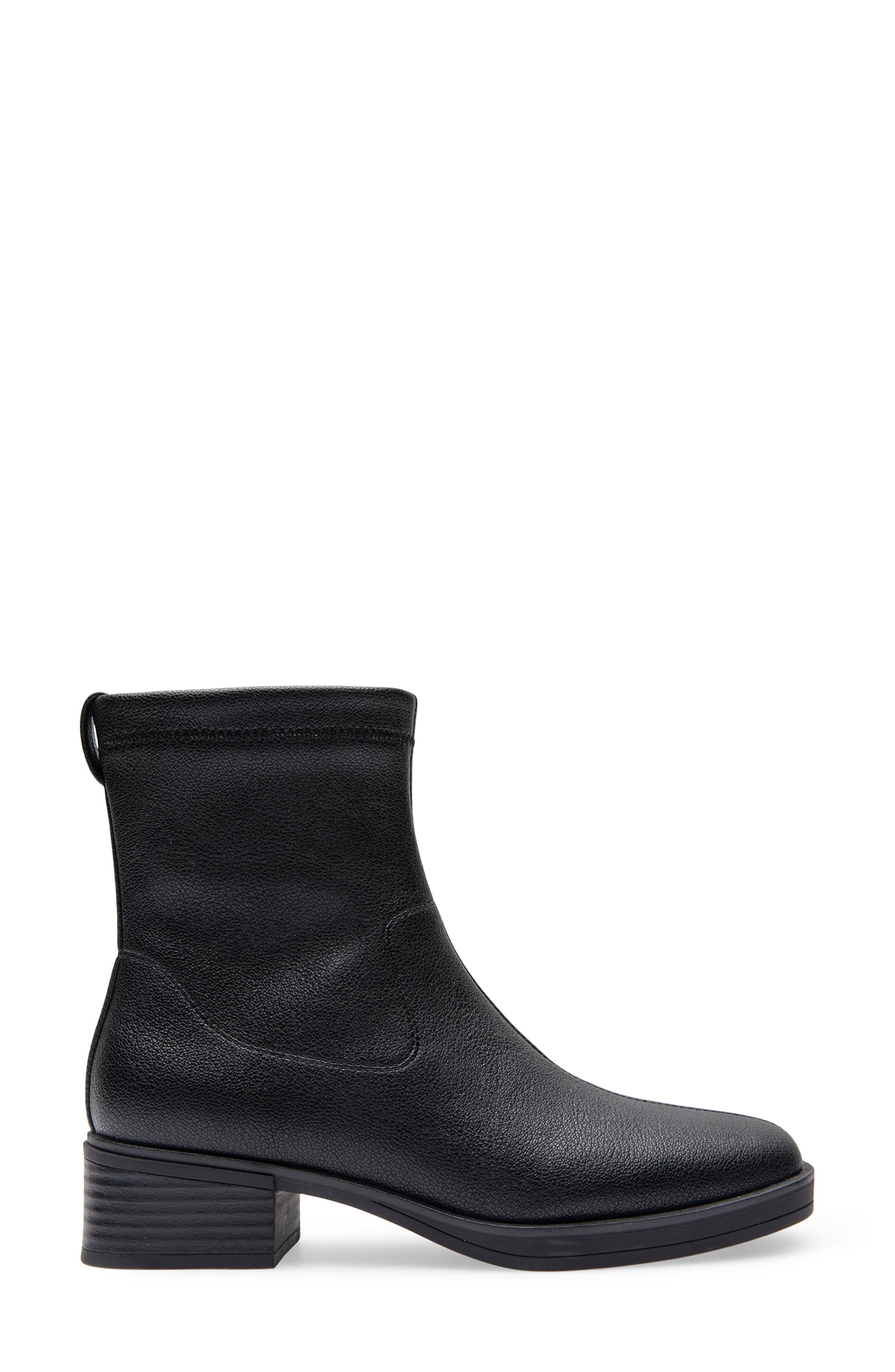 Aerosoles Dazzy Square Toe Boot, Alternate, color, Black Pebbled Stretch Faux