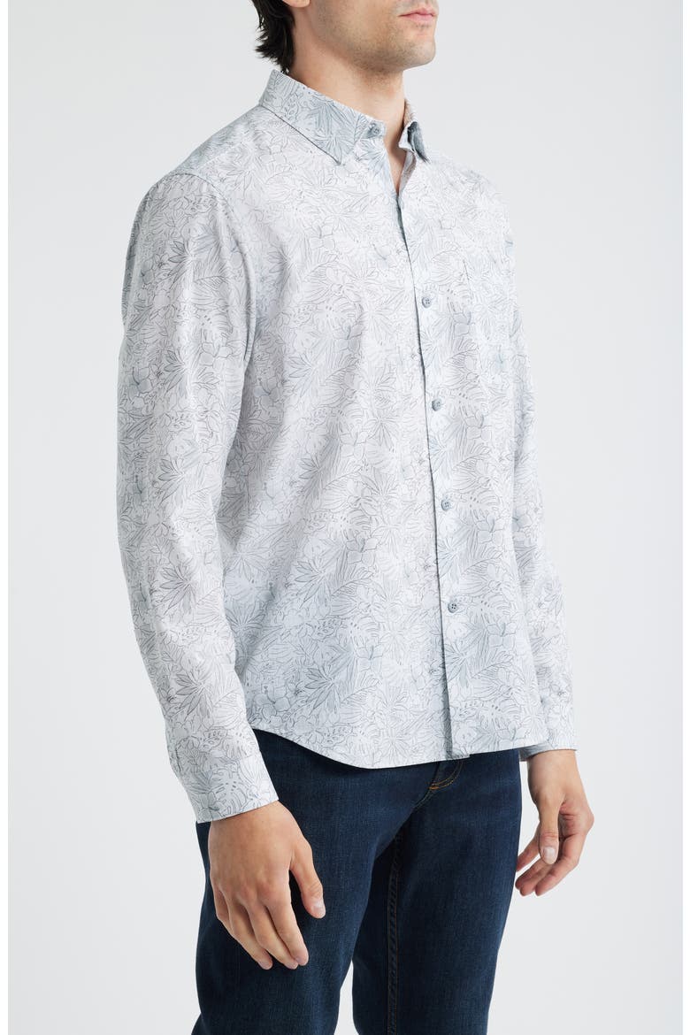 Bahama Coast Poquito Fronds IslandZone® Button-Up Shirt, Alternate, color, GARDEN GATE