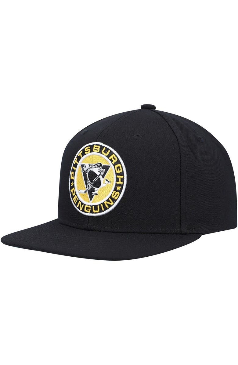Mitchell & Ness Men's Mitchell & Ness Black Pittsburgh Penguins Alternate Flip Snapback Hat, Alternate, color, 