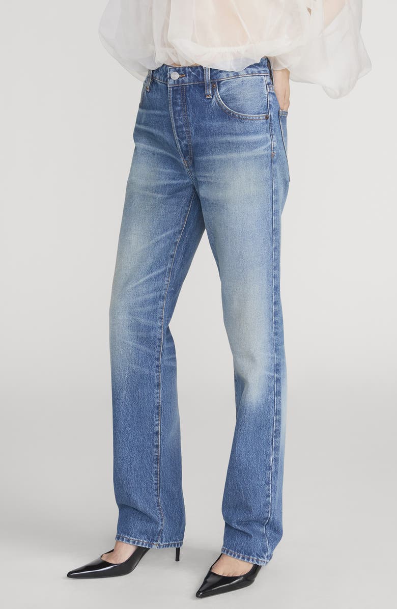 FRAME The Essential Straight Leg Jeans, Alternate, color, Fighter