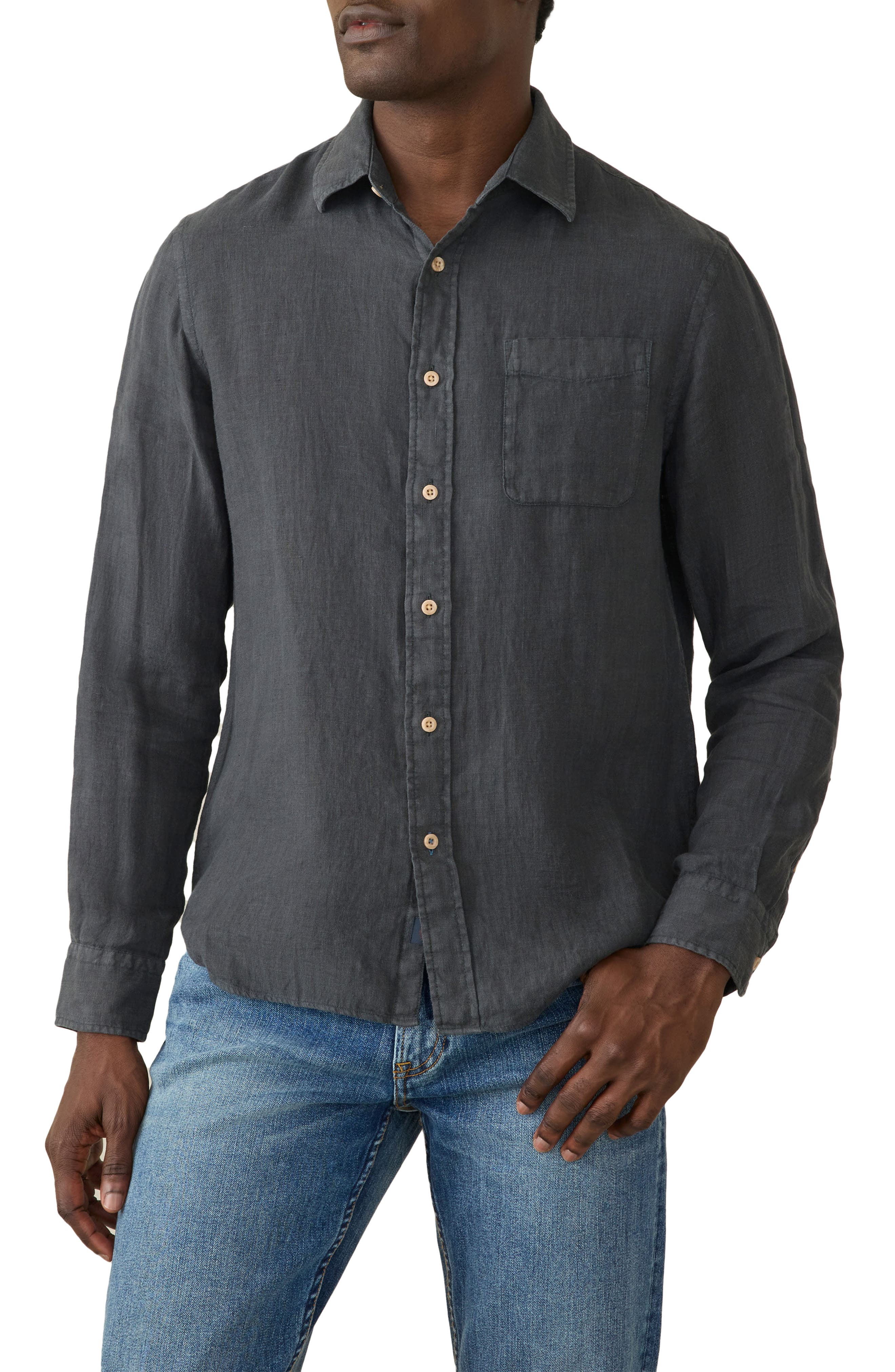 Мужские Faherty Laguna Linen Button-Up Shirt