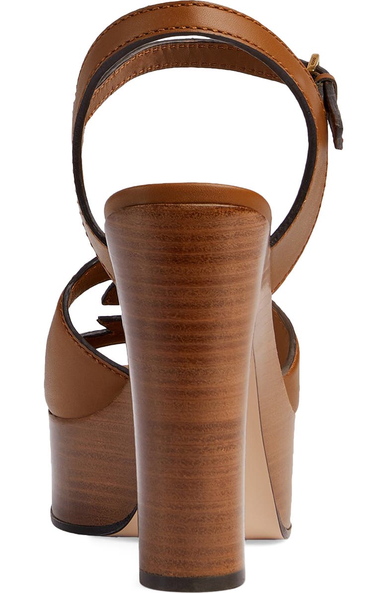 Gucci Interlocking G Cutout Platform Sandal, Alternate, color, Cuir