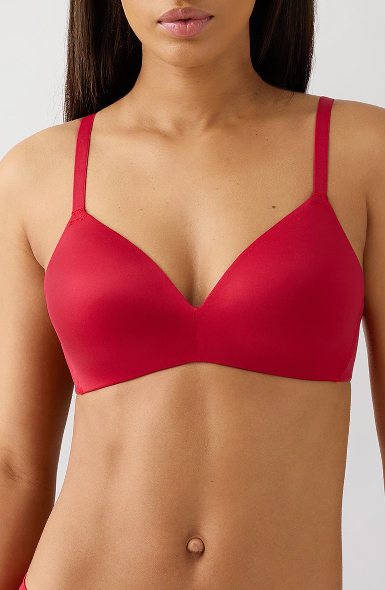 b.tempt'D by Wacoal Future Foundation Wireless T-Shirt Bra in Chili Pepper Red 