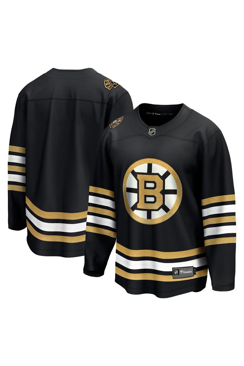 Men's Fanatics Branded  Black Boston Bruins 100th Anniversary Premier Breakaway Jersey, Alternate, color, Black