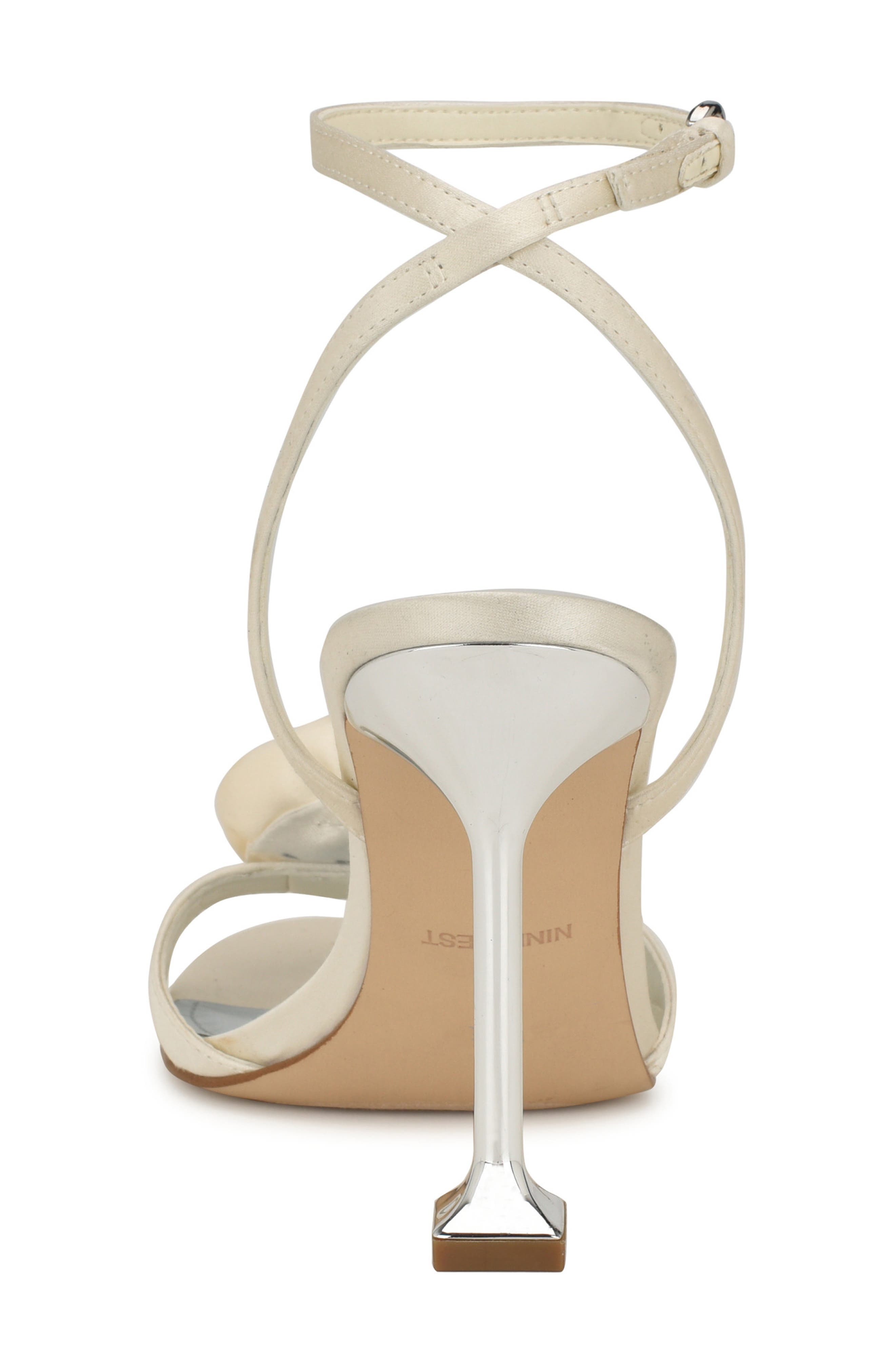 Nine West Neve Bridal Ankle Strap Sandal, Alternate, color, Ivory